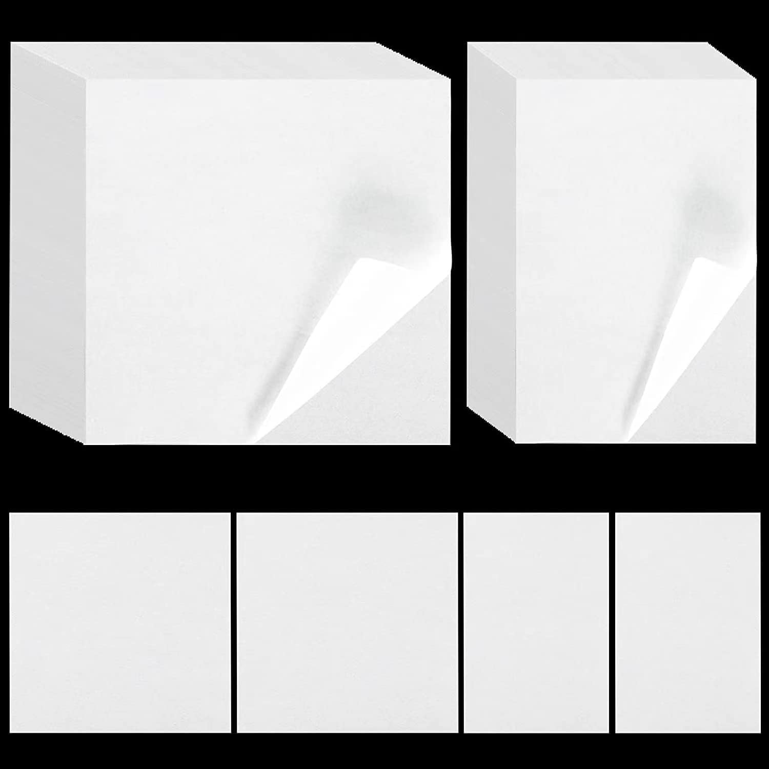 300 Pieces Diamond Painting Release Paper 15 X 15Cm and 15 X 10Cm Non-Stick Silicone Release Paper Double-Sided 5D Diamond Painting Accessories Cover Replacement Paper