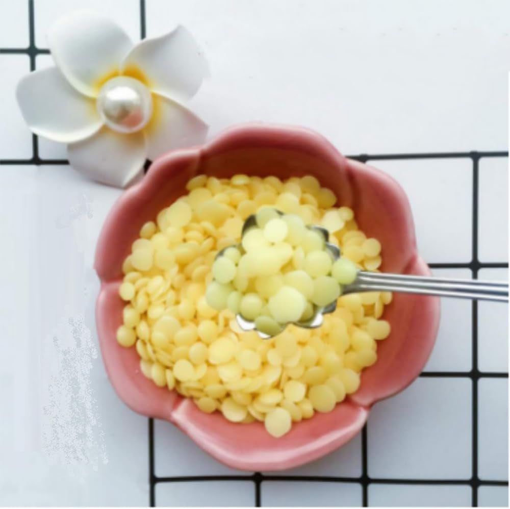 Candelilla Wax Pellets 14 Oz. 100% Pure Natual Vegan Wax for DIY Lip Balm, Soap and Candle Making, Creams and Lotions. Beeswax Alternative