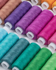 Sewing Threads Kits 60 Colour 250 Yards per Polyester Thread Spools with 10 Sewing Needles, 2 Needle Threader, Yarn Scissors, Stripper and Pearl Needle for Hand or Machine Sewing