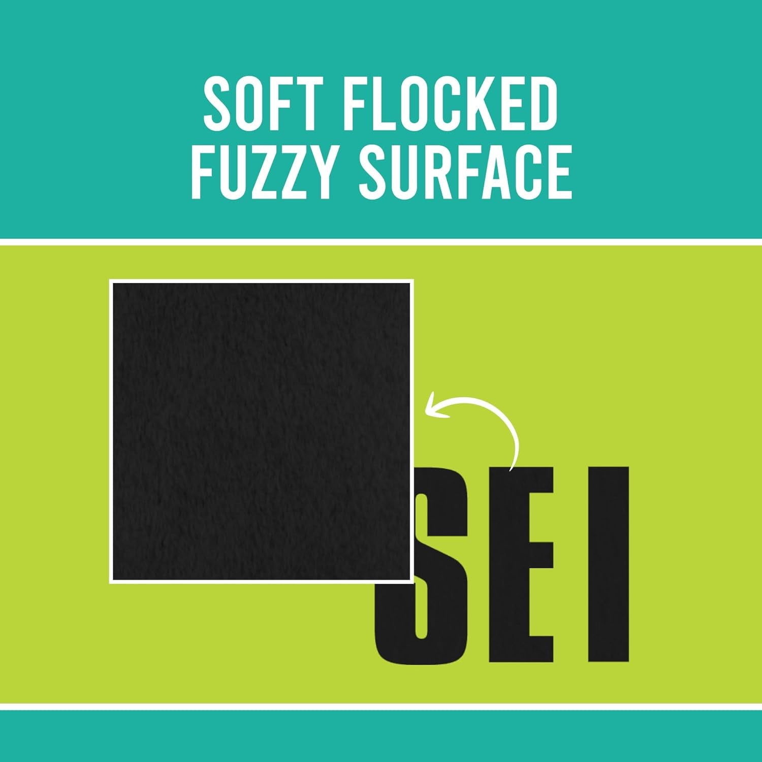 S.E.I 3-Inch Iron-On T-Shirt Letters, Block Letter Flock Heat Transfers, Black