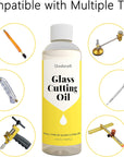 4Oz Glass Cutting Oil Is Used for Cutting Stained Glass, Glass Bottles, Tiles and Mirrors
