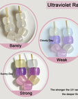 700Pcs UV Pony Beads Luminous Beads Changing UV Reactive Plastic Beads Glow in the Dark Fun for Jewerly Bracelets Making 8X6Mm
