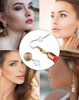 100 Pieces Clear Earring Backs Hamburger Shaped Earring Safety Backs Secure Locking Earring Backs Silicone Earring Backs Stopper for Jewelry Accessories Supplies, 2 Sizes
