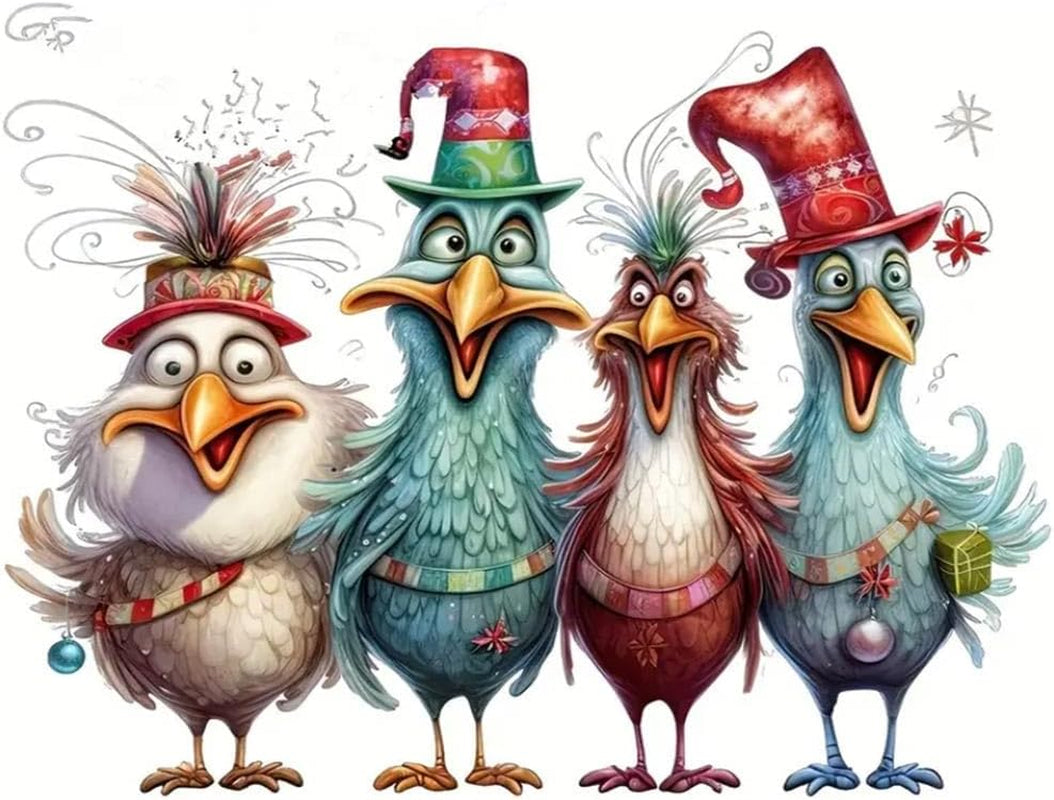 Cock Diamond Painting Kits for Adults, Chicken 5D DIY Diamond Art Kits for Adult round Full Drill Diamond Painting for Home Wall Decoration Gift 12×16Inch