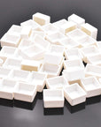 White Plastic Empty Watercolor Paint Pans_50Pcs Half Pans