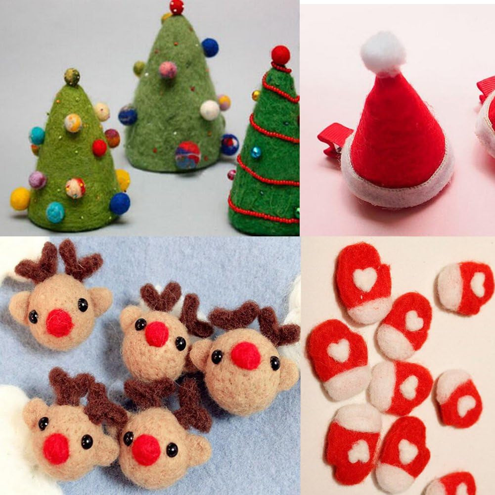 BAODLON 50 Colors Fibre Wool Yarn Roving for Needle Felting Hand Spinning DIY Craft Materials
