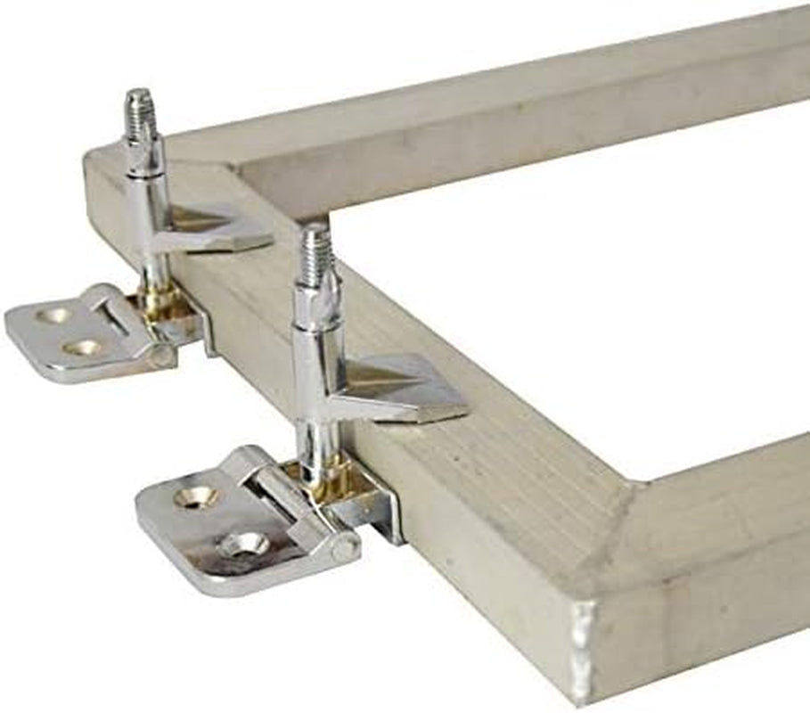 2 Pcs of Silk Screen Printing Hinge Clamps for Screen Printing Frame Machine,For Fixing Screen Printing Mesh,Screen Printing DIY Tool,4 Screws Included in the Package.