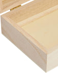 6 Pack Unfinished Wooden Boxes for Crafts with Hinged Lids and Front Clasps, 6X4X2 in for Jewelry, Crafts, Storage