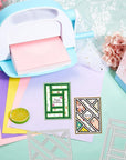 Splicing Rectangular Background Board Cutting Dies for Card Making Frame Background Die Cuts Carbon Steel Embossing Stencils Template for DIY Scrapbooking Album Craft Decor