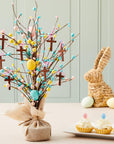 50 Pack Bulk Small Cross Set for Crafts, Wooden Cross Charms for Christian Baptism, Easter, First Communion, Rosary (1 X 2 In)