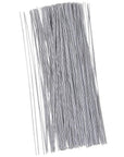 300 Pieces White 22 Gauge Floral Wire Stems for DIY Crafts, Artificial Flower Arrangements (16 In)