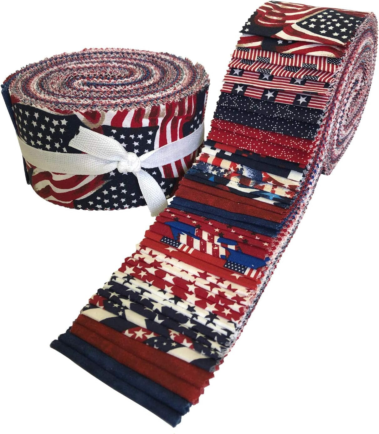 Made in USA Collection 40 Precut 2.5-Inch Quilting Fabric Strips