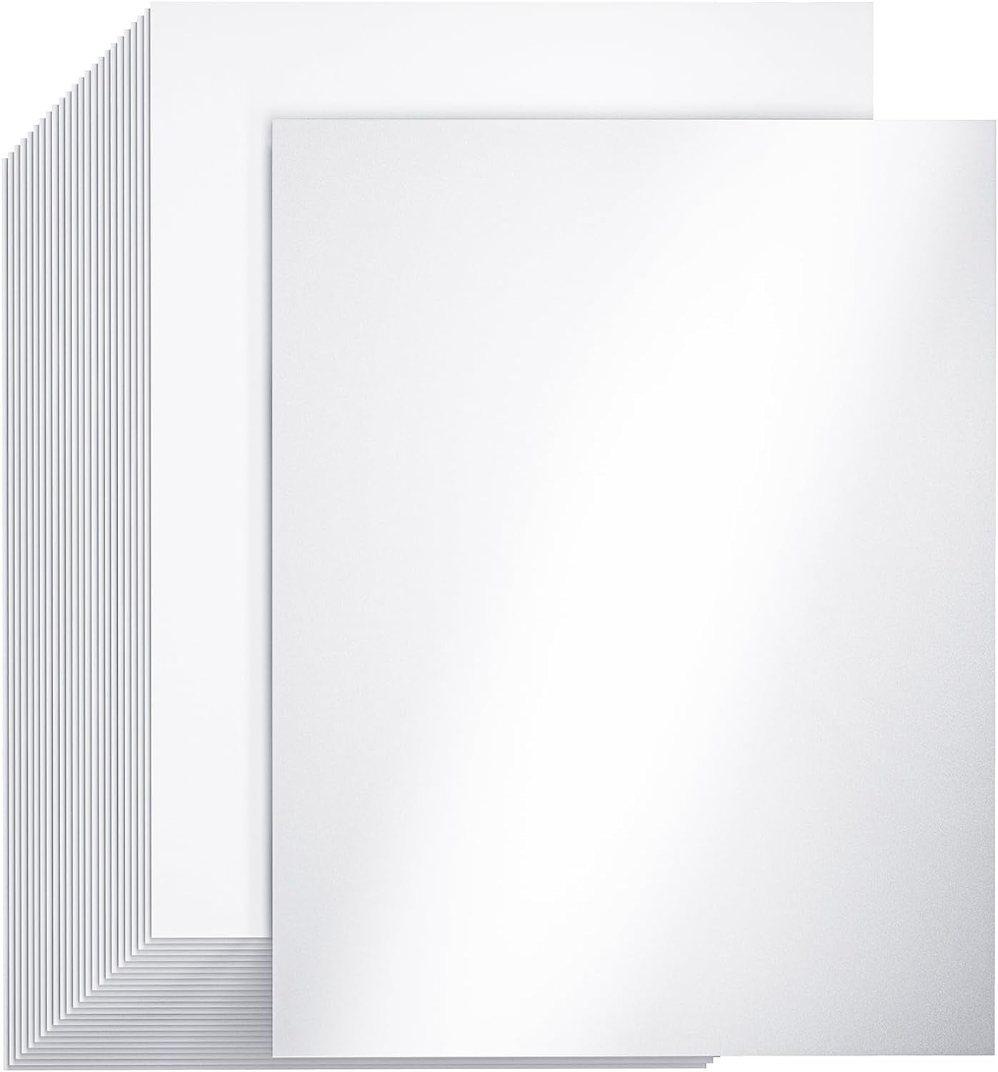 25 Sheets White Shimmer Cardstock 8.5 X 11 Cardstock Paper, Thick Cardstock 92Lb/250Gsm Card Stock Printer Paper, Cover Stock Metallic Paper for Christmas Card Making, Invitations, DIY Crafts