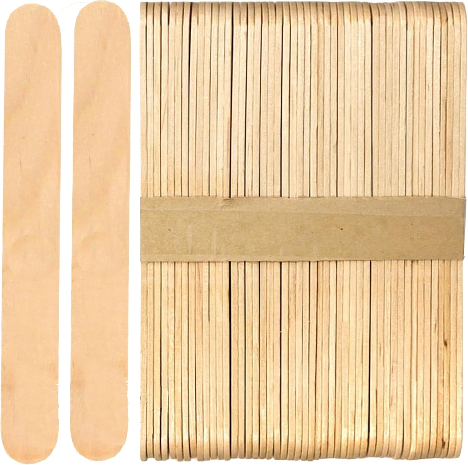 4.5" Natural Wooden Popsicle Craft Sticks - Package of 200Ct (Traditional Plain - 4.5")