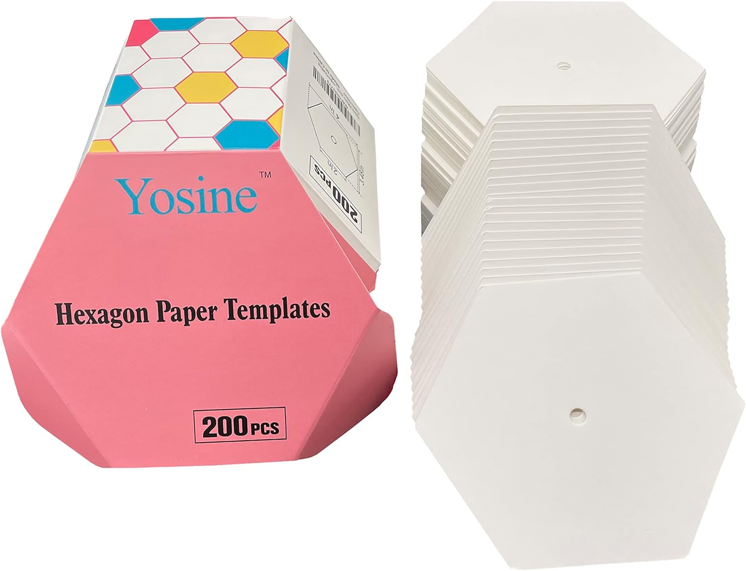 200Pcs 2 Inch Paper Piecing Paper for Quilting DIY Patchwork Sewing Crafts,Quilting Templates for Quilting Accessories Crafting Tools,Hexagon Quilting Papers