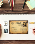 Postcard Border Edge Silicone Clear Stamp Postmark Transparent Silicone Stamp Vintage Rubber Stamp for Scrapbook Journal Card Making