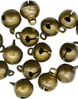 100PCS Small Jingle Bell 1/2 Inches Vintage Bronze Mini 10Mm Alloy Beads DIY for Jewelry Findings Sewing Wedding Doors Crafts
