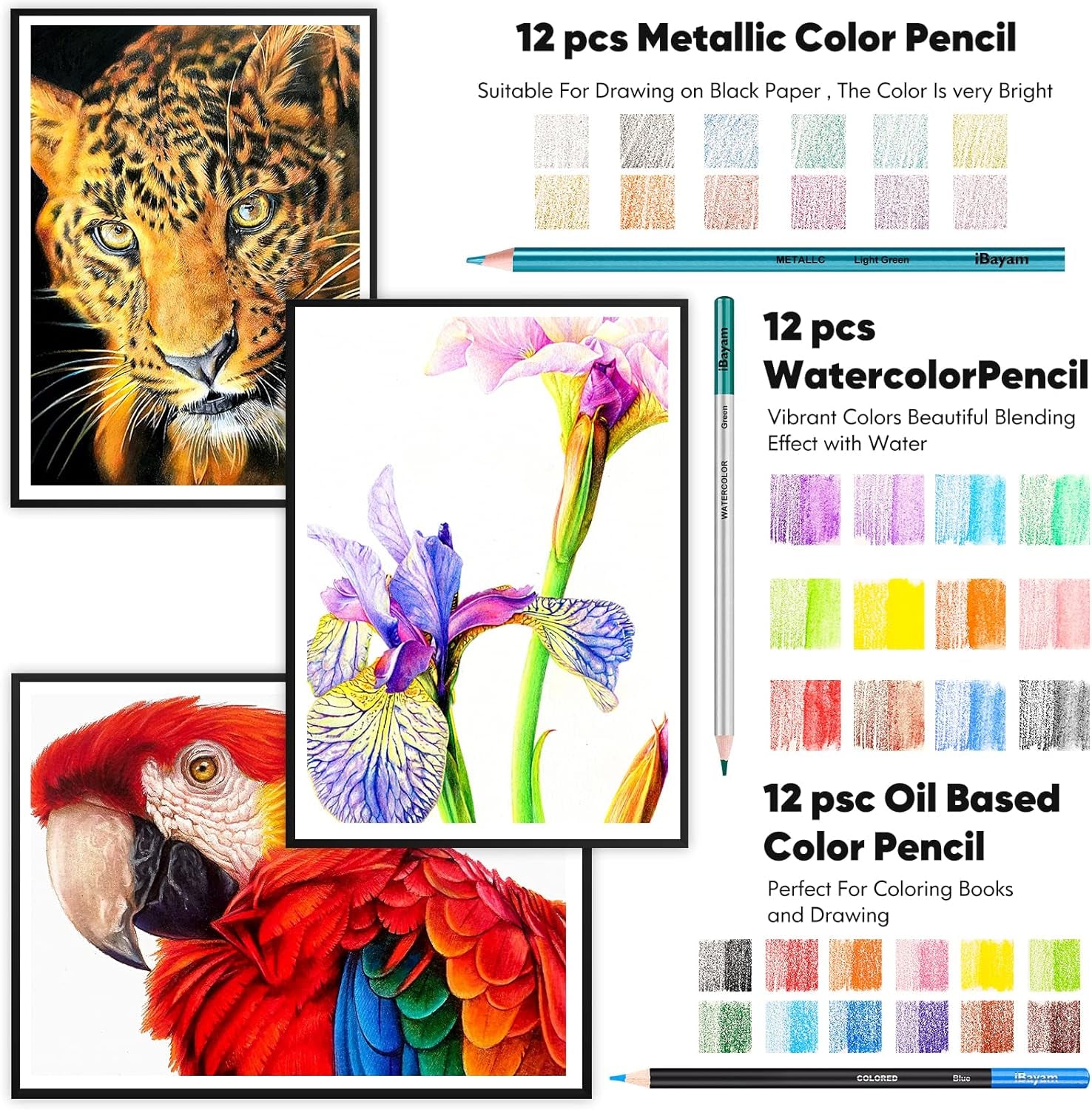78-Pack Drawing Set Sketching Kit, Pro Art Supplies with 75 Sheets 3-Color Sketch Pad, Coloring Book, Charcoal, Metallic, Colored Watercolor, Graphite Pencils for Artists Adults Kids Beginners