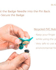 Rubber Pin Back Butterfly Clutch Backings Pin Cap Replacement for Badges, Lapel Pin (50Pcs)