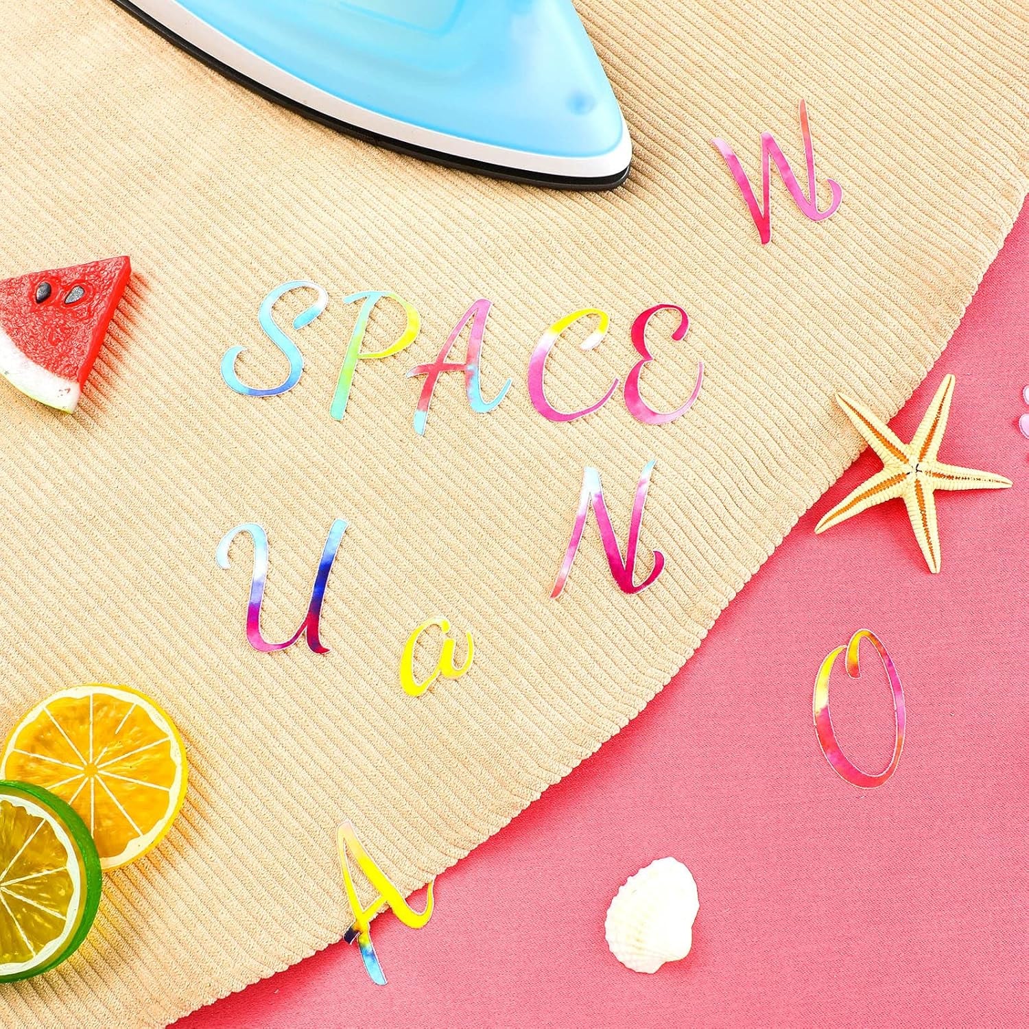 18 Sheet Iron on Letters Tie Dye Iron on Letters Flock Letters A-Z Letter Transfer Vinyl Letters Cursive Heat Transfer Letters for T Shirts Clothing Stockings Printing DIY Crafts Decorations