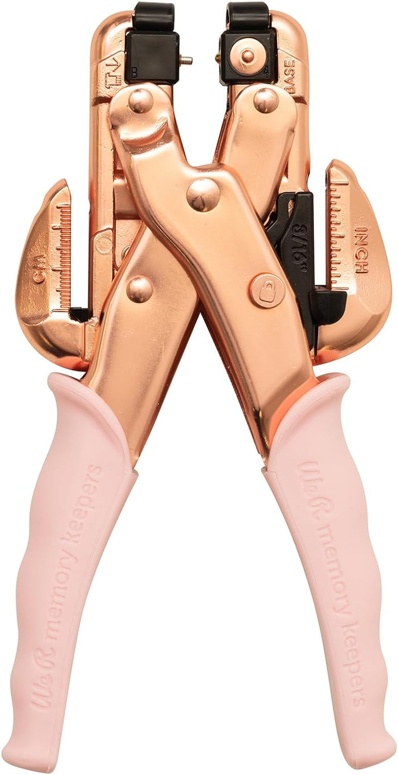 - Crop-A-Dile Eyelet Setter and Snap Punch, Pink Comfort Handle, for 1/8 or 3/16 Inch Holes, Grommet and Embelishment Crafting Puncher for Paper, Fabric, Leather, Plastic, and Metal