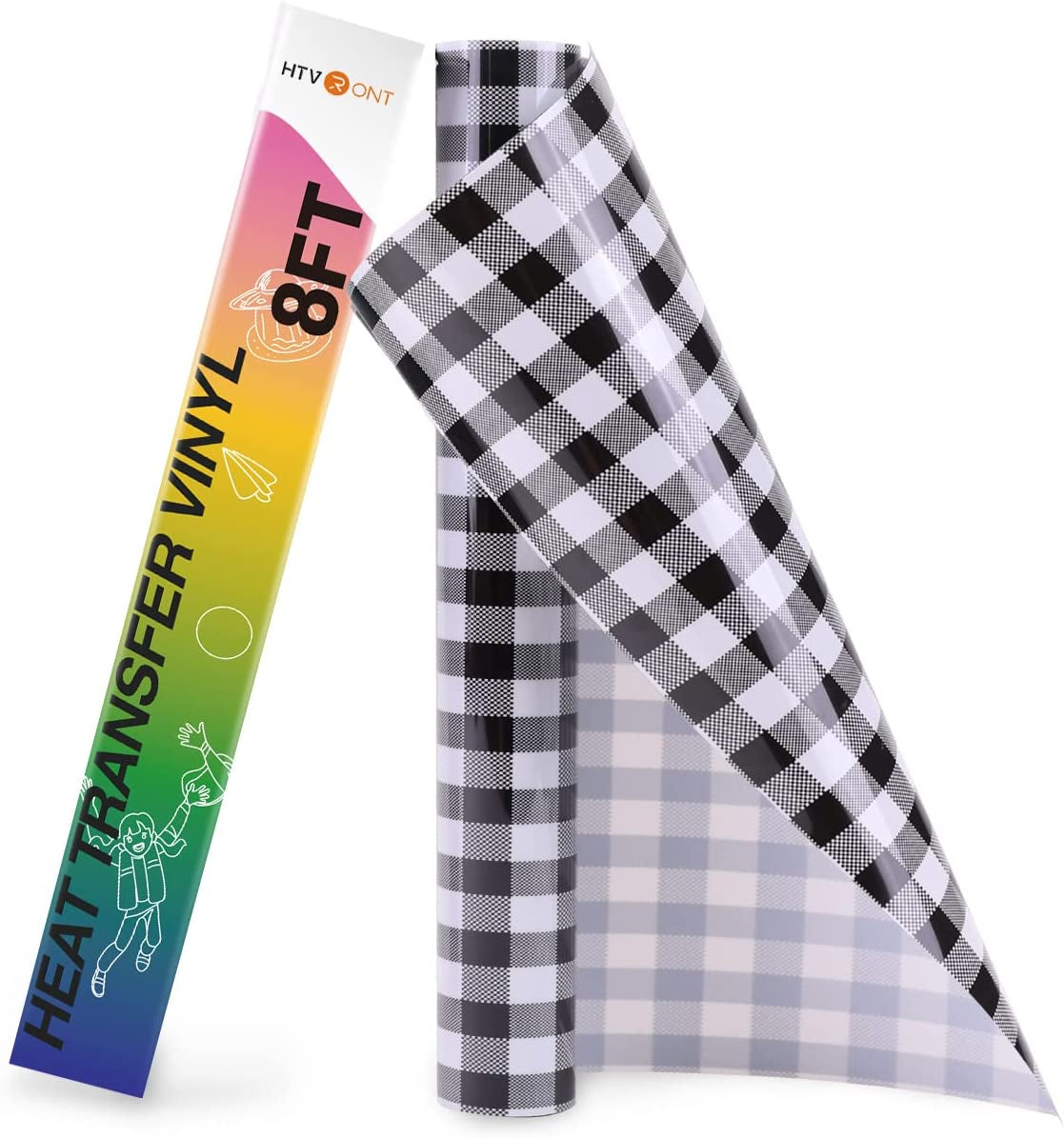 Puff Vinyl Heat Transfer - 12&quot; X 15FT White Puff Vinyl Heat Transfer for T Shirts, White Puff HTV Vinyl Heat Transfer for Cricut &amp; Cameo - Easy to Cut &amp; Weed for Heat Vinyl Design(White)