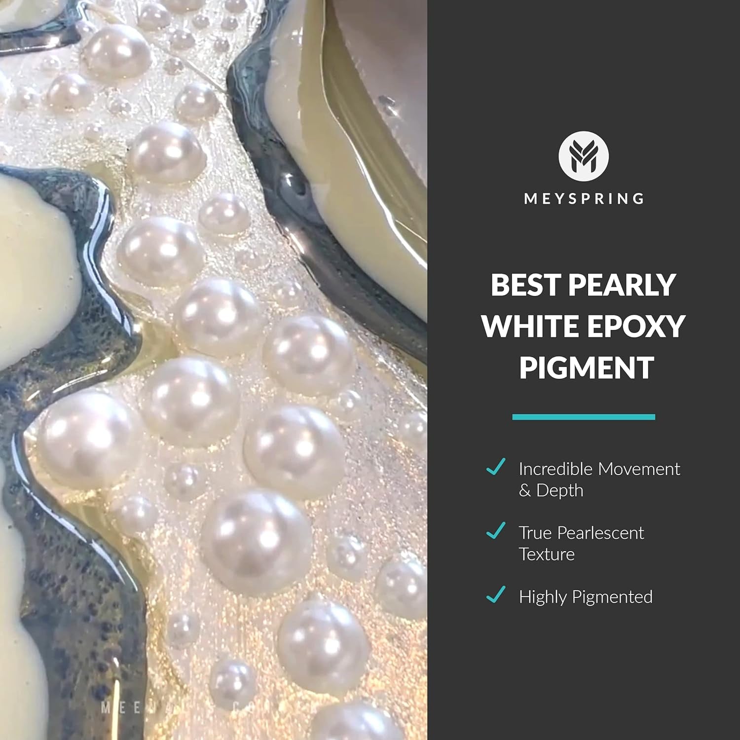 White Pearl Mica Powder - 50G - White Resin Pigment - White Mica Powder for Epoxy Resin Art - White Epoxy Pigment and UV Resin Dye - Mica Powder for Epoxy Resin - Resin Powder Pigment