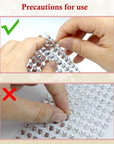 2116 Pcs Self Adhesive Rhinestones for Makeup Eyes Face 6 Sheets Clear Rhinestones Stickers Bling Gems Jewels Stickers for DIY (White)