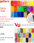 Plastic Snaps with Snap Pliers, 460 Sets 24-Colors Snap Buttons for Sewing, Snap Fasteners Kit for Sewing, Clothing, Crafting