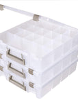 9007AB Super Satchel with Removable Dividers, Portable Art & Craft Organizer with Handle, [1] Plastic Storage Case, Clear