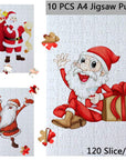 10 Sets Blank Sublimation A4 Jigsaw Puzzle with 120 Pieces DIY Heat Press Transfer Crafts A4 Thermal Transfer Puzzle Wholesale DIY Thermal Transfer Pearl Puzzle Blank Puzzle Thermal Transfer Supplies