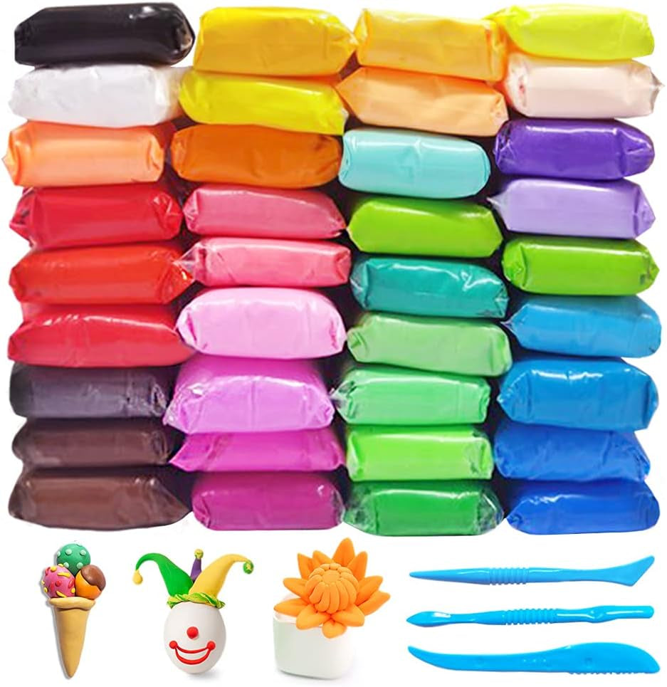 36 Colors Air Dry Clay,Magic Modeling Clay with Tools,Ultra Light DIY Modeling Clay for Kids,Children,Diy Crafts,Creative Art Crafts