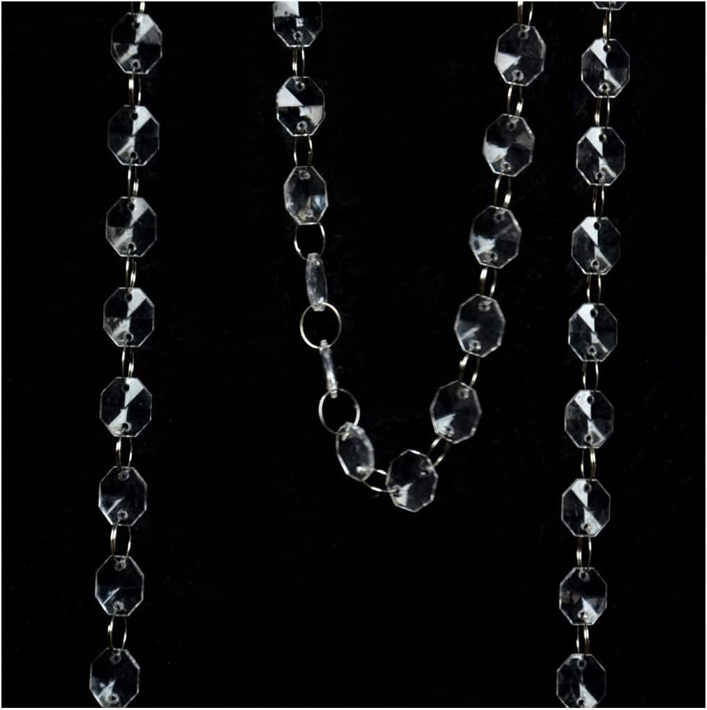 33/100FT Clear Acrylic Crystal Bead Garland Chandelier Hanging Wedding Supplies (33FT)