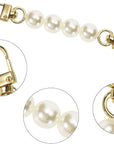 Bag Strap Extender  2Pcs 4.7 Inch Short Faux Pearl Purse Chain Strap Replacement for Shoulder Cross Body Bag Handbag Crafts (12 Cm)