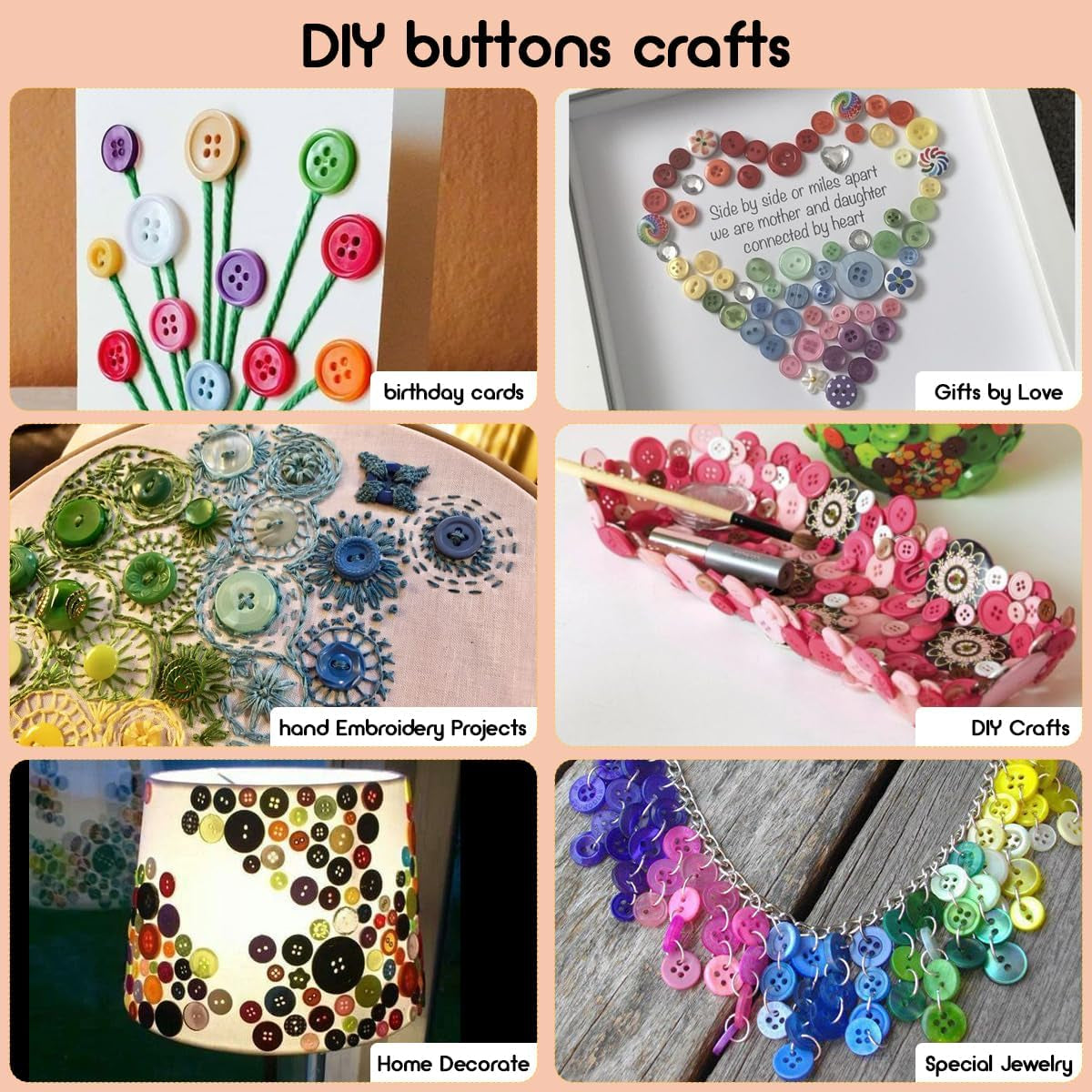 1000Pcs Button for Crafts Assorted Sizes Buttons for Sewing Resin round Buttons for Crafting Arts DIY Mixed Color