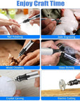 USB Rechargable Engraving Pen with 42 Bits, Mini Electric DIY Engraver Cordless Rotary Tools Portable Engraving Tool for Jewelry Wood Metal Stone Plastic Glass Etching