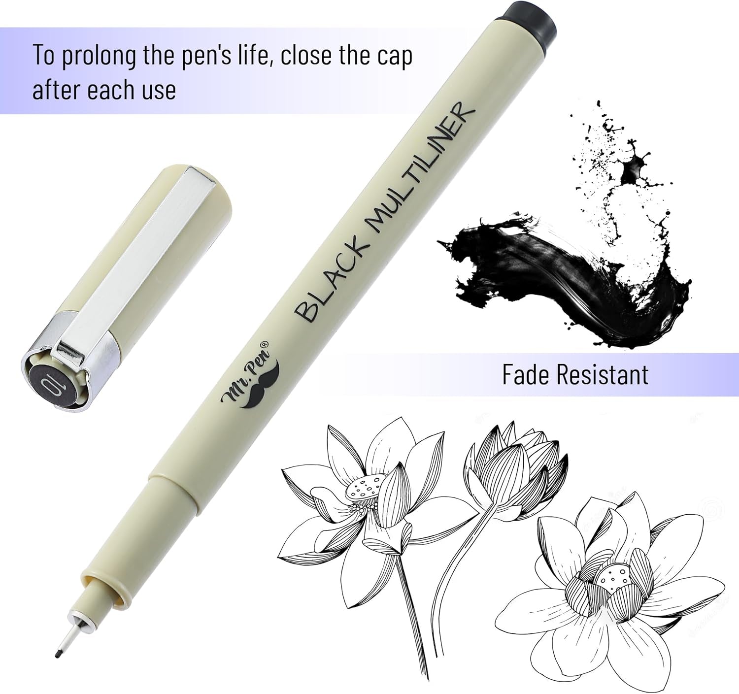 - Black Fineliners, 0.25Mm, 4 Pack, Bible Pens No Bleed, Fine Tip, Ultra Fine, Black Art Pens