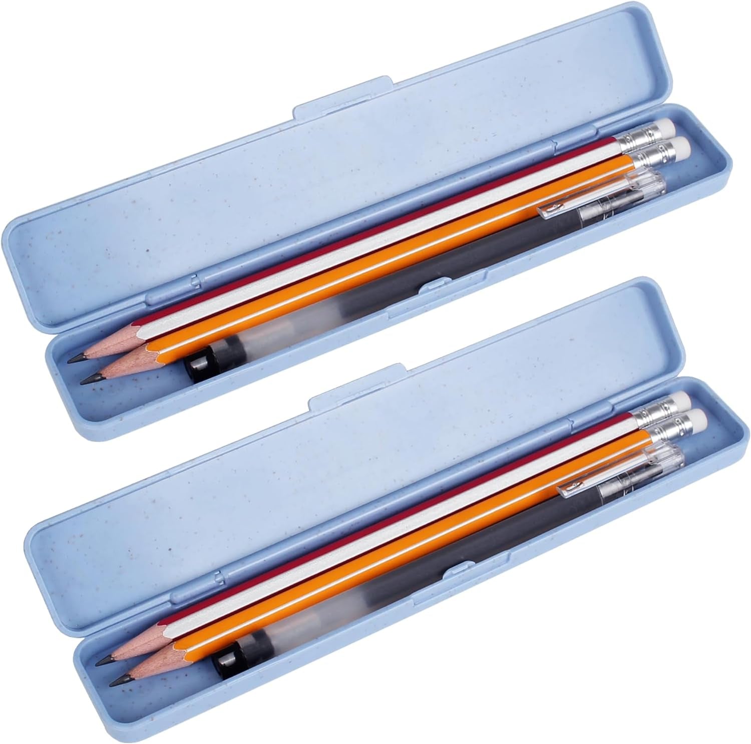Small Pencil Box - Plastic Pencil Case - Pencil Cases for Adults,Pencil Case Aesthetic,Multipurpose Brushes Box, Cosmetic Pencil Cases,Travel Toiletry Cases