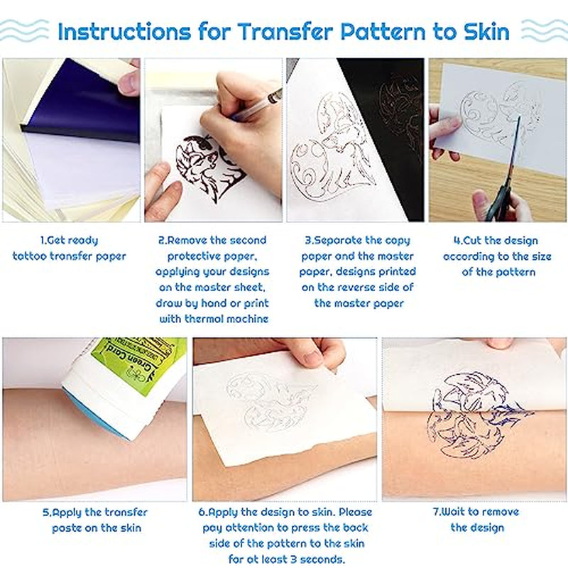Tattoo Transfer Paper,  35 Sheets Stencil Transfer Paper for Tattooing, A4 Size