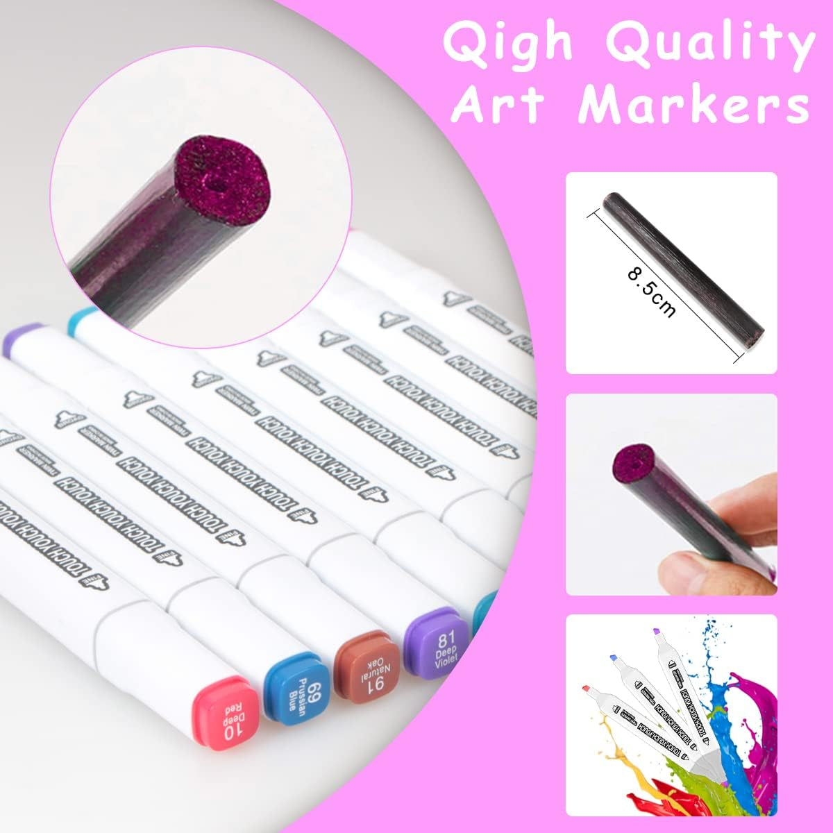 130 Colors Alcohol Markers, Double Tip Art Marker Set for Artist(Broad Chisel and Fine Tip), Perfect for Kids Adult Coloring Books Sketching and Card Making.