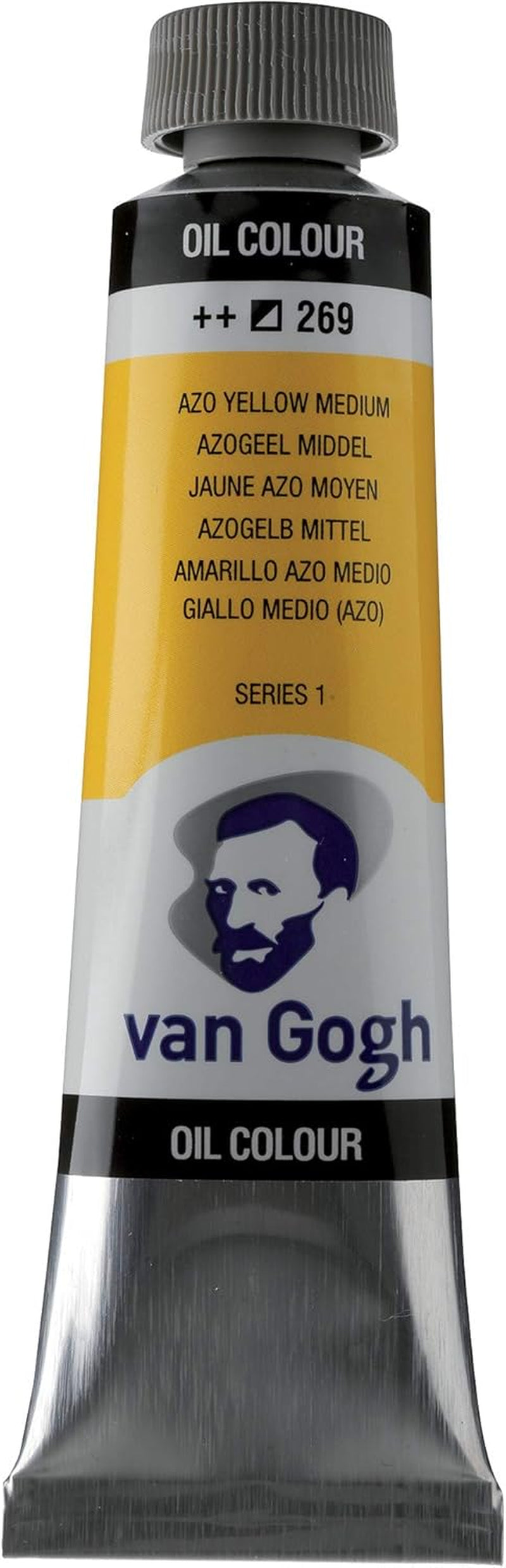 Oil Color Paint, 40Ml Tube, AZO Yellow Medium 269