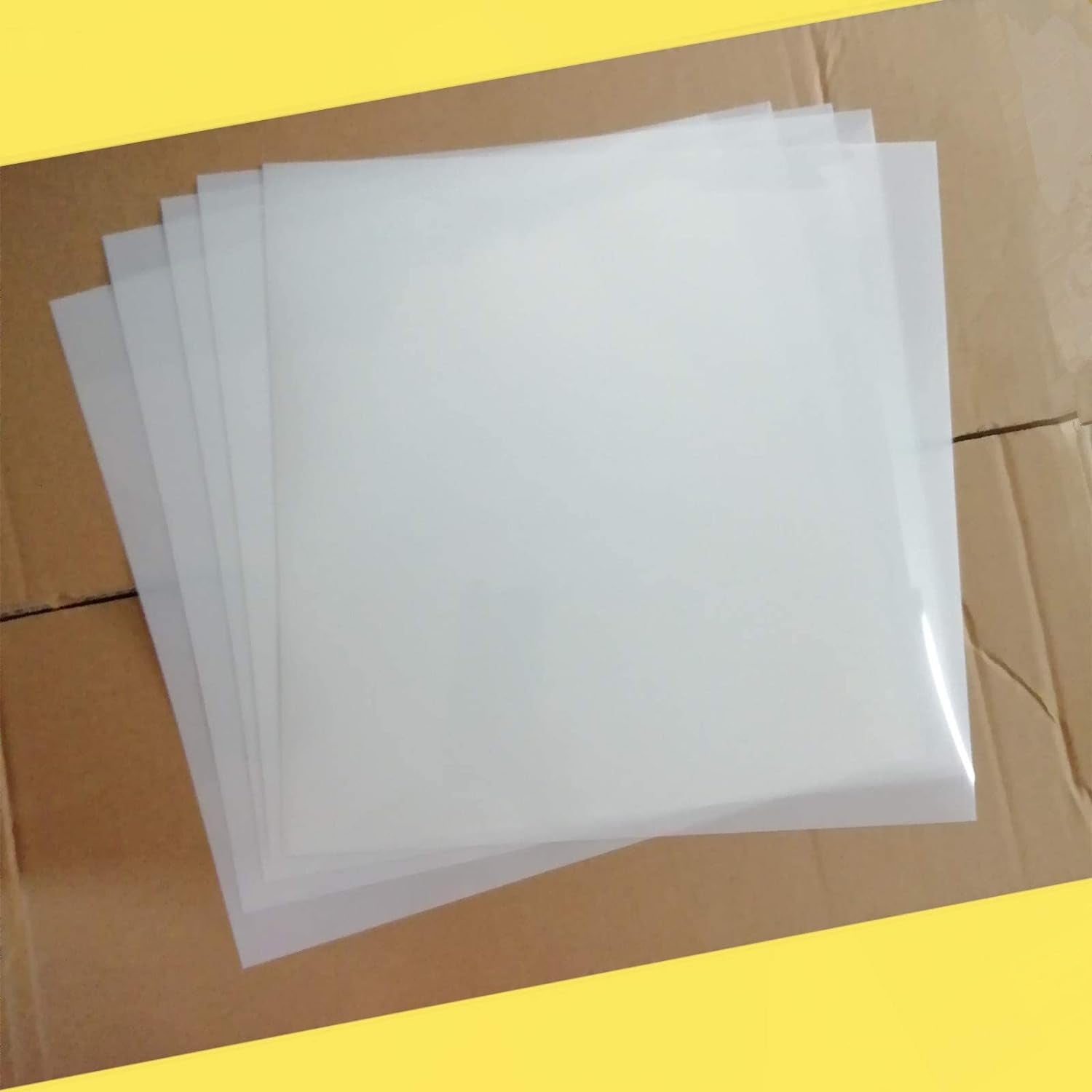 12 Sheets 7.5 Mil Mylar Sheet 12 X 12 Inch Milky Translucent PET Blank Stencil Making Sheet for Cricut, Silhouette, Cut Tool Template Material (7.5 Mil)