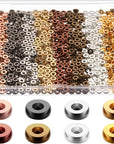 800 Pcs 6Mm Flat Gold Beads Flat round Spacer Beads for Bracelets Making round Rondelle Spacer Beads for Jewelry Making Flat Spacer for Necklaces DIY Loose Beads(Mixed Color)