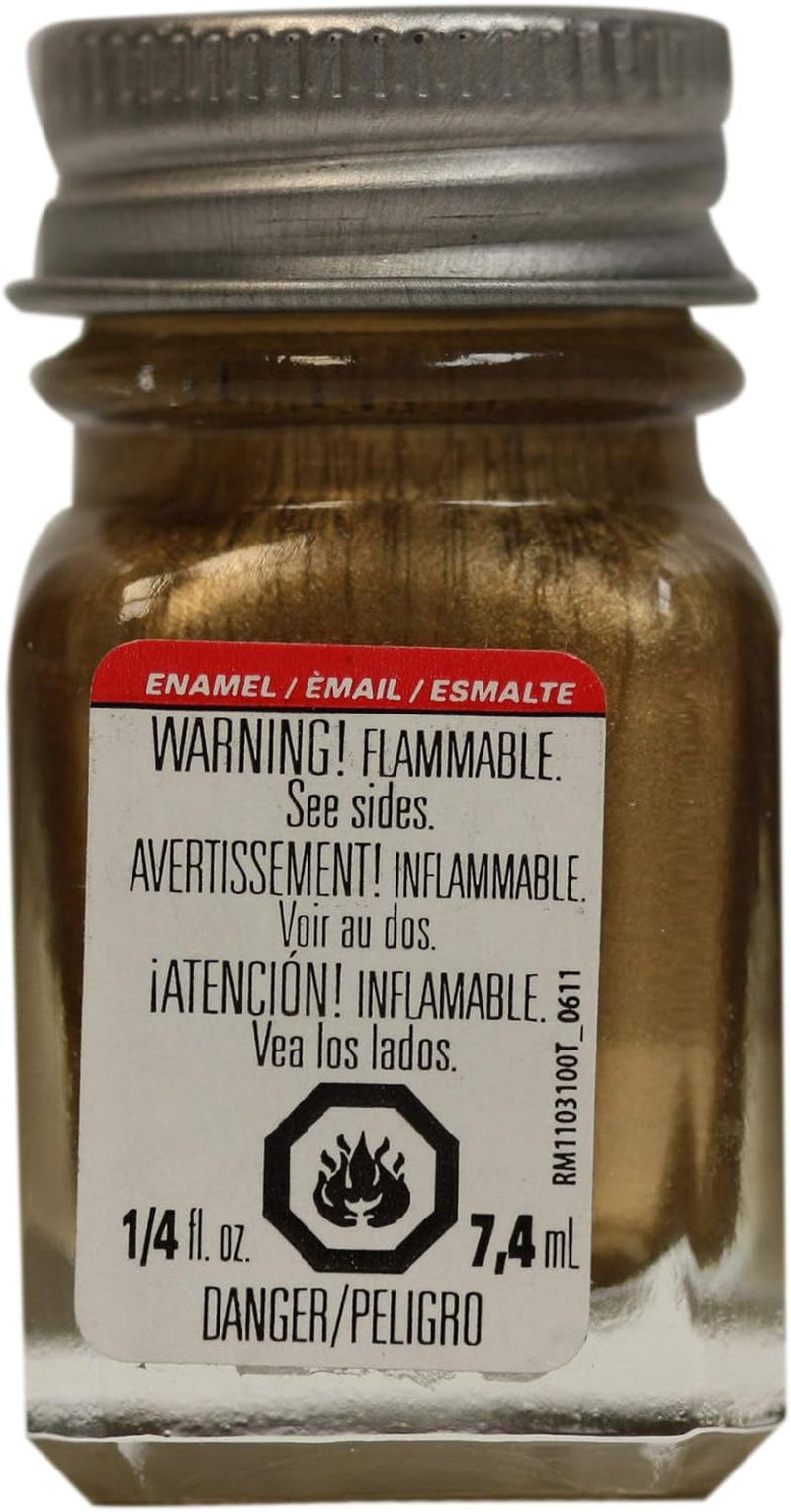Null 1144TT Enamel Paint, 1/4 Oz Glass Bottle, Gold