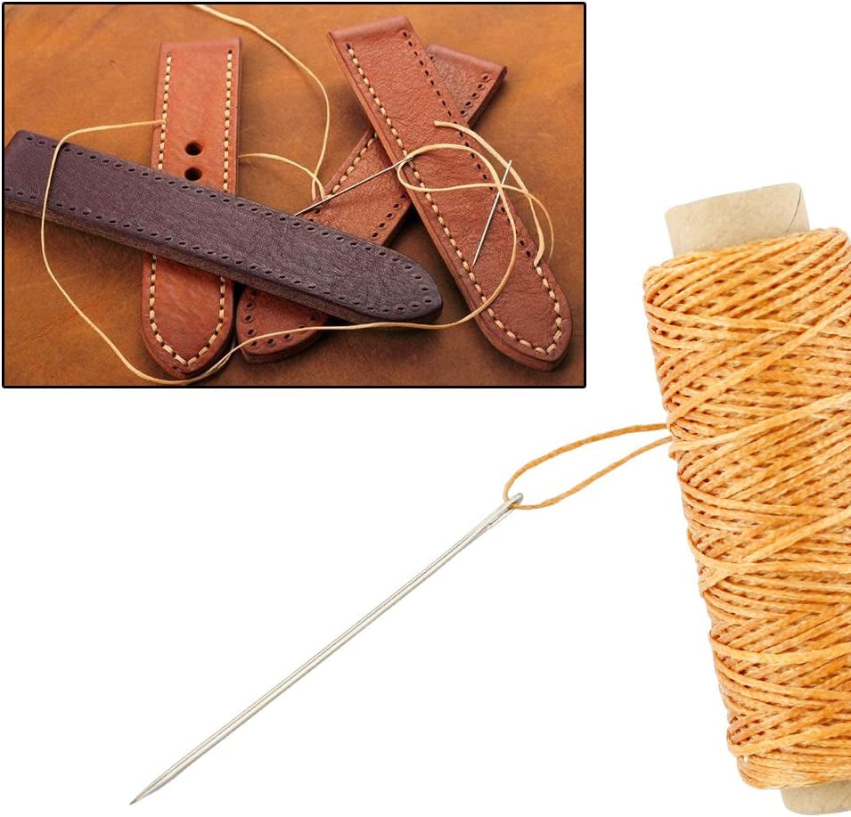 264 Yards 150D Leather Sewing Waxed Thread Cord for Leather Craft DIY 1Mm Diameter 8 Colors Sewing Thread Cord,Each of 33 Yards (Color A)