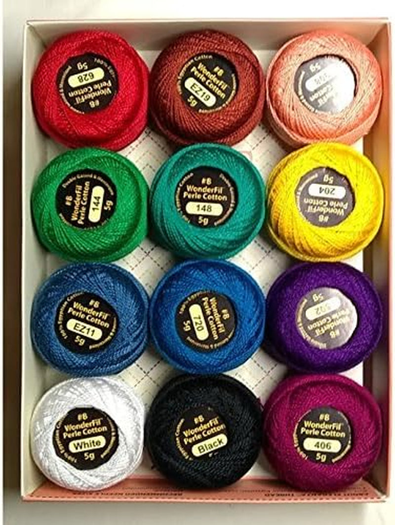 #8 Perle Cotton Embroidery Thread Sampler Collection, "Kaleidoscope"