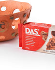 DAS Air-Hardening Modeling Clay - Terra Cotta Clay 2.2Lb Block - Pliable Air Clay for Sculpting and Coating - Easy to Use Air Dry Modeling Clay - Molding Clay for Sculpting and More