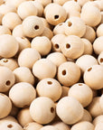 500Pcs 20Mm Wood Beads Natural Unfinished round Wooden Loose Beads Wood Spacer Beads for Craft Making Decorations and DIY Crafts