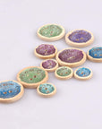 300 Pieces Wooden Handmade with Love round Craft Decor 2 Holes Wooden Sewing Buttons (15,20,25Mm)