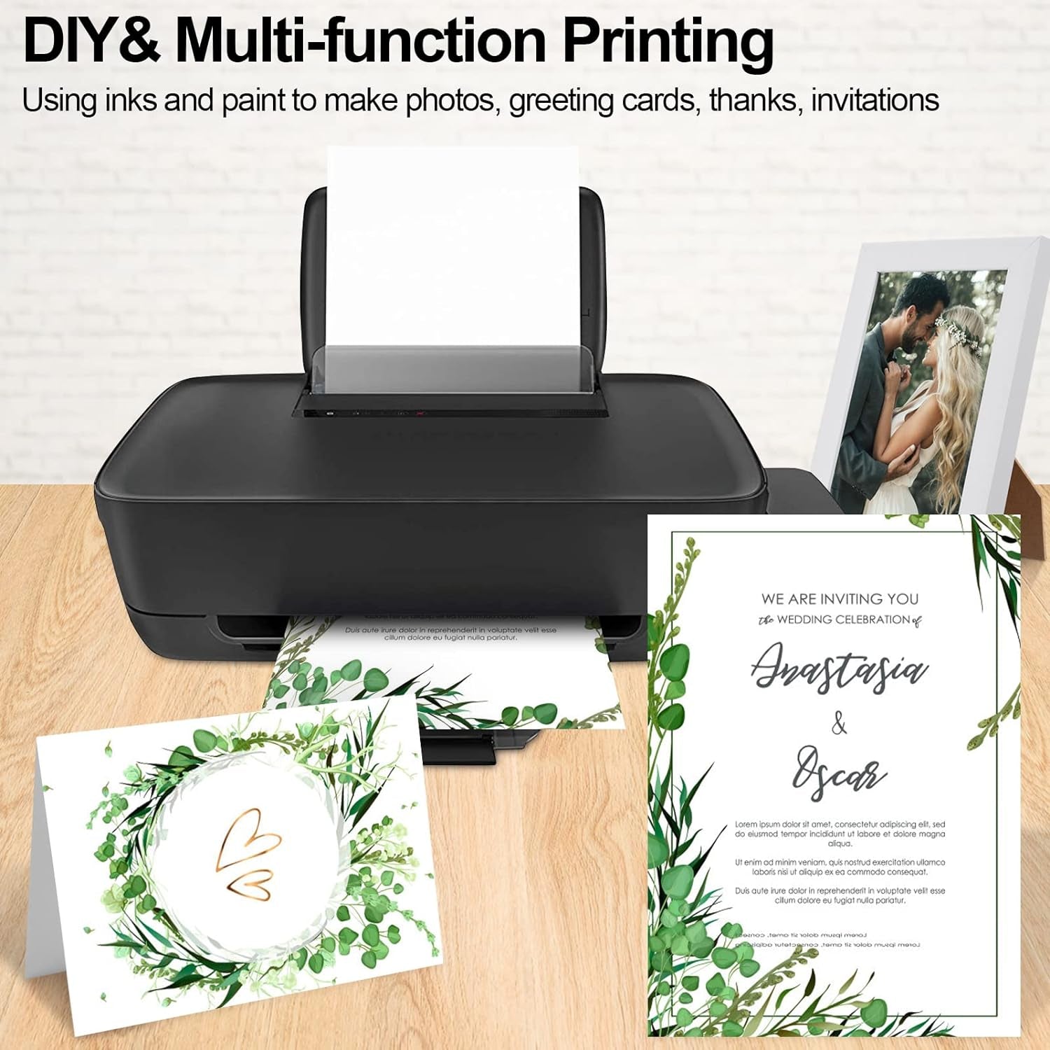 56 Pack 5X7 Cardstock Paper, White Blank Cardstock, 250GSM Thick Paper, Blank Heavy Weight 90 Lb Cardstock, Printing Paper for Making Invitations, Announcements, Photos, Postcards so On